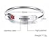 VNOX WARFARIN Bracelet Stainless Steel Medical Alert ID Bangle Bracelet 7.5