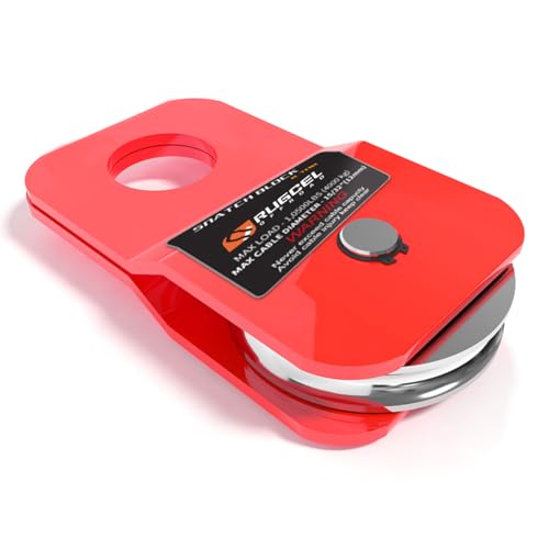 RUGCEL 4.8T Snatch Block, 10500lb (red), for Synthetic Rope or Steel Cable by RUGCEL WINCH - Used condition - Image 5