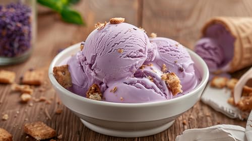Taro Biskuitkuchen Eispaste │ fliederfarbenes Eisvergnügen │ MEGA GESCHMACK │ Pimpe deine Eis, Desserts, Getränke uvm mit einer extra Portion Geschmack auf │ Inhalt 250 g – Bild 7