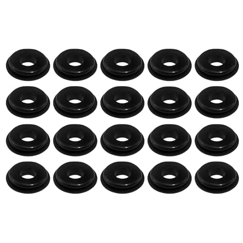Dogary 20 PCS Glad Hand Seal, Thick Rubber Glad Hands, Seals Gasket Elastic Grommets for Air Brake System Hose, Universal for Most Semi Trucks Trailers (Black)
