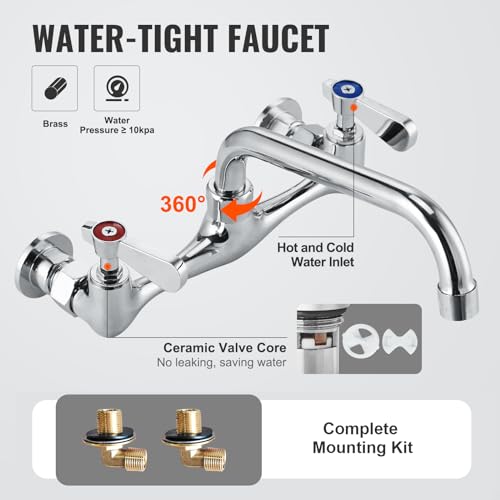 VEVOR Stainless Steel Prep & Utility Sink, 1 Compartment Free Standing Small Sink Include Faucet & legs,commercial Single Bowl Sinks for Garage, Restaurant, Kitchen, Laundry