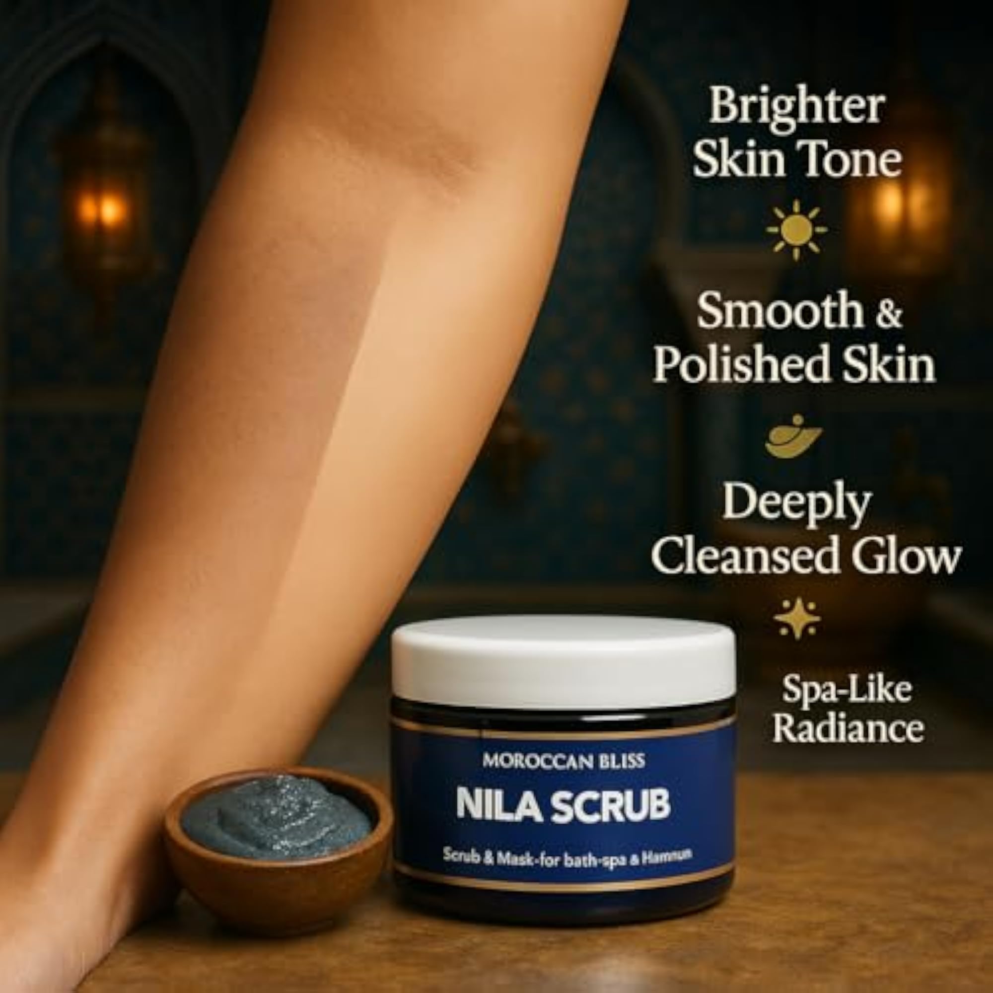 Moroccan Nila Scrub for Glowing Skin, Brightening