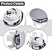 2-Pack Sink Overflow Ring Chrome Round Overflow Cover for Bathroom Sink, ABS Plastic Replacement Trim for 22mm-24mm (7/8