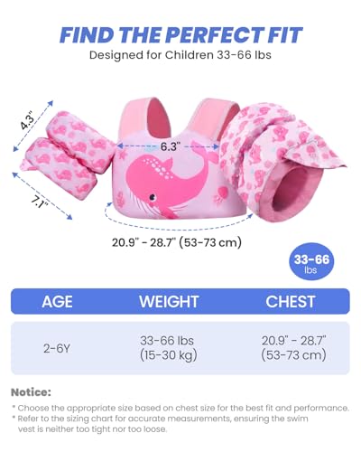 Image of Gogokids Puddle Float Jumper 24-66 Pounds, Toddler Swim Vest Kids Floaties