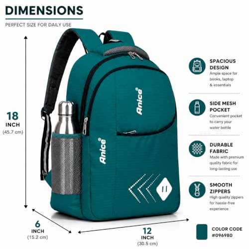 Image of ANICE 15L Laptop Backpack for Men & Women School Bag Tuition Bags Travel & College Bag School Bag for Boys Girls Man Woman | Laptop Bagpack