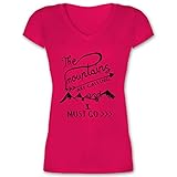 mountain t shirt damen: Mit dem coolen Motiv triffst du voll ins Schwarze
