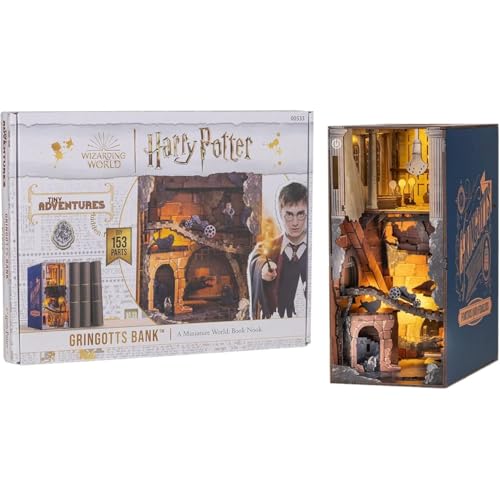 Revell Tiny Adventures, Gringotts Bank Harry Potter, Magische Miniaturwelt Der Gringotts Bank, Handgefertigte Buchstütze, Perfekt für Sammler und Harry Potter Fans