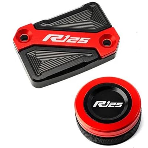 Couvercle de cylindre pour YZF R125 avec capuchons de liquide de frein avant arrière rouge