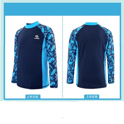 Boys Swimming Costume Rash Guard Swimsuits Set 3 Piece Long Sleeve Swim Shirts Quick Dry Bathing Suits with Trunks3