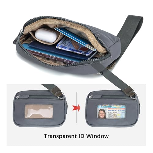 Image of Haytijoe Small Wristlet Wallets for Women Valentines Day Gifts RFID Blocking Travel Wallet Quilted Nylon Phone Purse