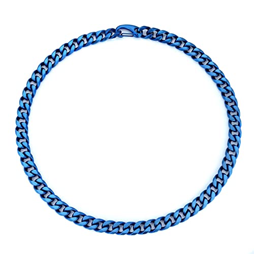 Chunky Mens Necklace Stainless Steel Curb Chain Miami Chain Link Chain Heavy Mens Pendant Necklace, Minimalist Punk Rock