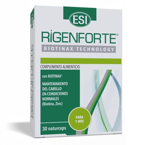 ESI Rigenforte Cápsulas – Con Biotinax® y Aminoácidos Azufrados – Zinc, Selenio, Vitaminas B5, B6 y Biotina – Sin Gluten, Sin Lactosa – Complemento alimenticio para Cabello y Uñas – 30 Cápsulas