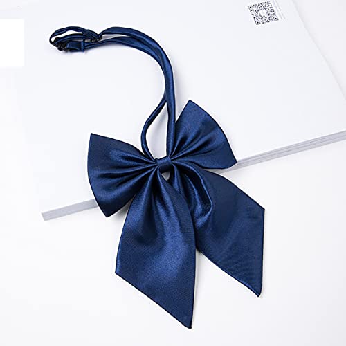 Image of LOPURO Lady Adjustable Pre-tied Bow Tie, Pre Women Uniform Bow Tie Solid Color Bowties for Women Cosplay Party