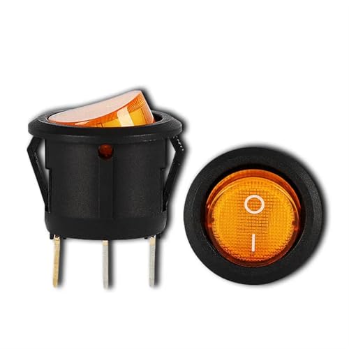 Interrupteur électrique 230V avec voyant jaune pour un contrôle visuel sécurisé