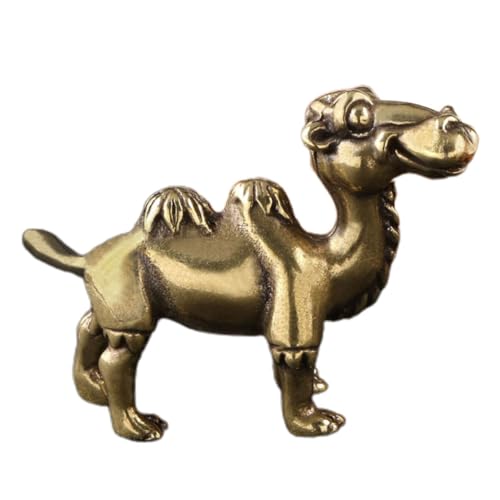 Chameau en laiton vintage YRYRYW, une sculpture d'art raffinée pour décorer votre bureau