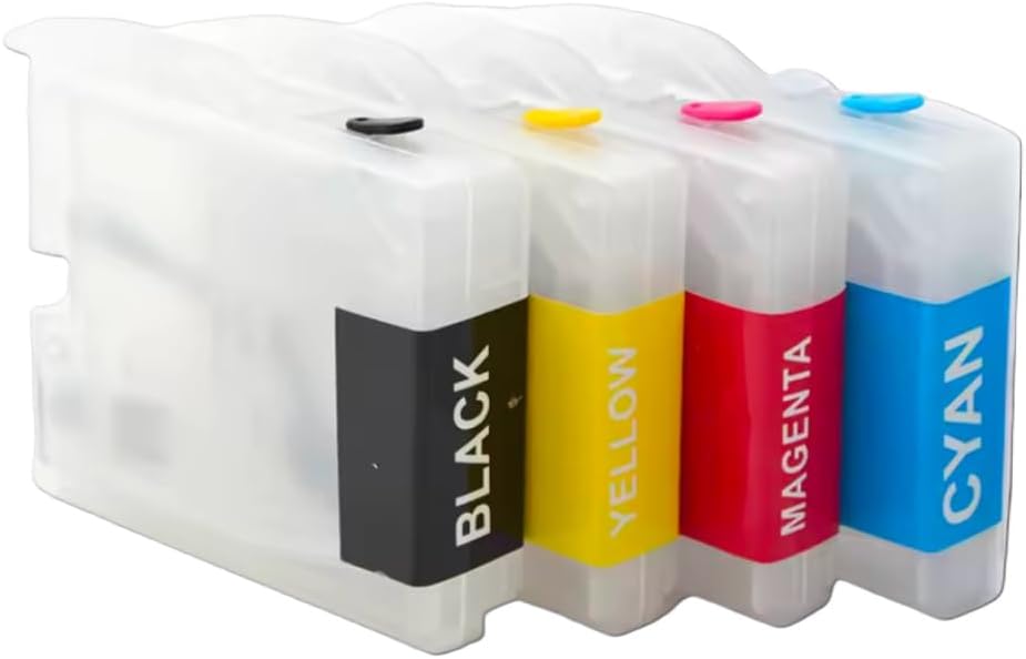 Refillable Ink Cartridge LC51 LC57 LC37 LC960 LC970 LC10 LC1000 Compatible with DCP130C DCP135C DCP150C DCP330C DCP350C Printers