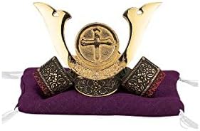 Tokyo Matcha Selection Japanese Samurai Kabuto Helmet - Shimazu Yoshihisa - with Cushion, Box - Japan Import [Standard Ship by EMS with Tracking Number & Insurance]