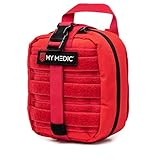My Medic MyFak First Aid Kit - Water Resistant Bag, Bandages, Burn Aids, CPR Shield, Survival First Aid Kit, Airway, Tourniquet, Stainless Steel Instruments - Basic - Red