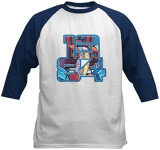 CafePress Starscream 1984 Kids Baseball Tee Kids Cotton Baseball Jersey, 3/4 Raglan Sleeve Shirt Navy/White