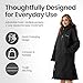 VELOROBE Waterproof Swim Parka with Sherpa Liner – Oversized Hooded Surf Poncho, Changing Robe for Men & Women, Warm Jacket for Swimming, Outdoor Sports