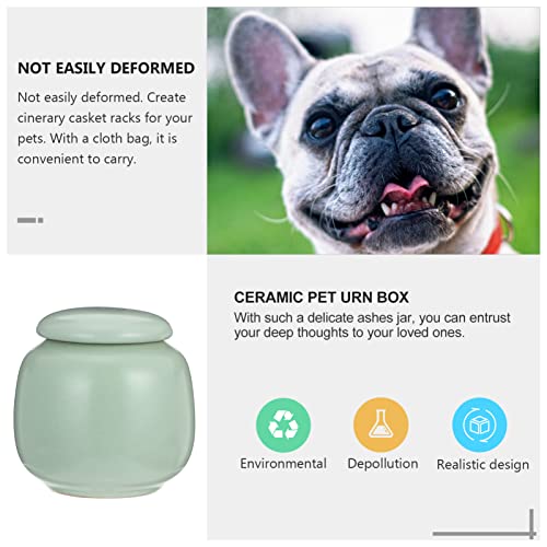 Garneck Urna Redonda Mini Urna De Cinzas De Cerâmica Urna De Cerâmica Para Animais De Estimação Urna