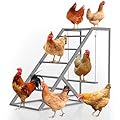 Chicken Perch for Coop with Ladder, Chicken Roosting Bars for Chickens in Coop with Swing Set Wooden Run Accessories Toy Chick Roost Activity Playground for Backyard Farm, Grey