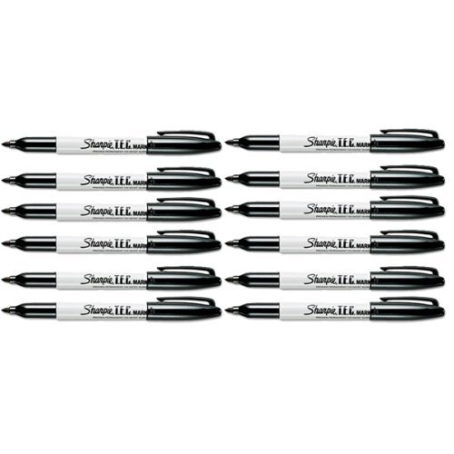 SharpieTrace Element Certified Marker, Black, 12 Pack