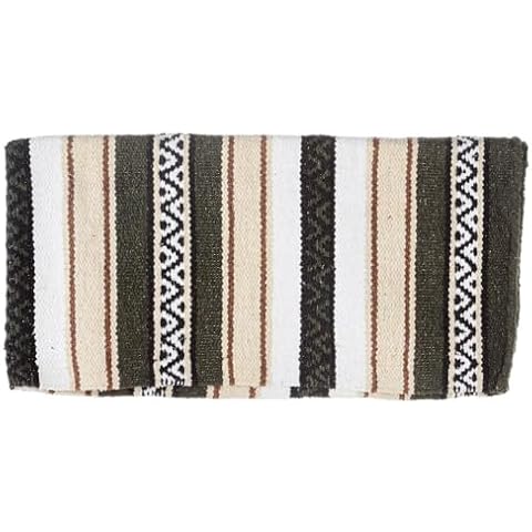 Mayatex Olive Green Hogan Acrylic Blend 30x60 Saddle Blanket Cover
