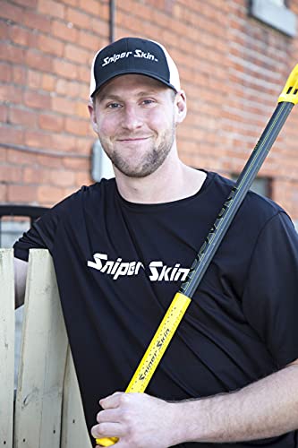 SNIPER SKIN Lacrosse Stick Grip | Better Alternative to Grip Tape - Universal Sizing for Adults, Youth & Kids - Black Shadow