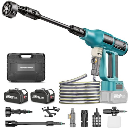 blayram Akku Hochdruckreiniger, Mobiler Akku Druckreiniger 80Bar Kompatibel mit Makita 18V Akkus...