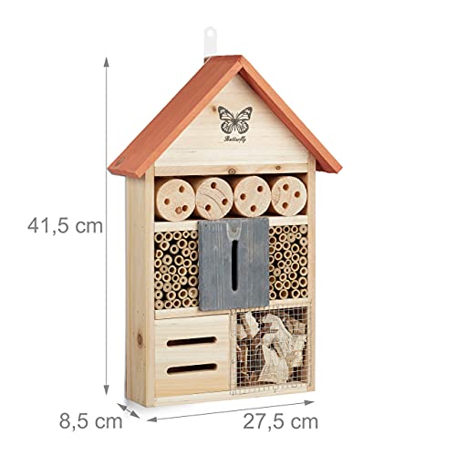 Insektenhotel Relaxdays Butterfly für Bienen und andere Insekten
