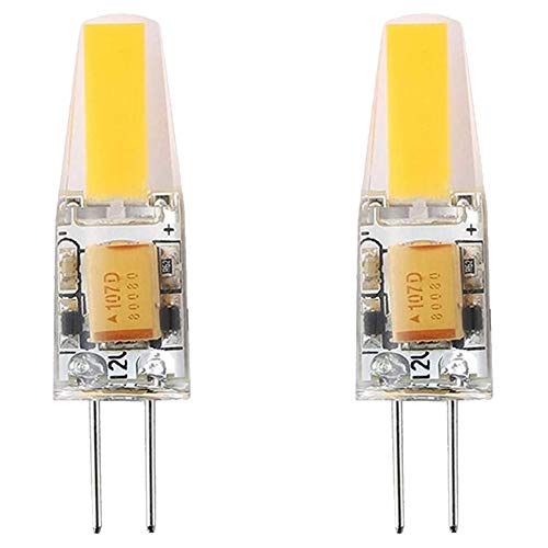 ALASON Ampoule LED G4 12V, 6W Equivalent 60W Halogène Lampe, Pas De Scintillement 600LM, 360° Angle de Faisceau, Non-Dimmable,Cool White,2PCS Cover