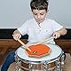 Newellsail Schlagzeug Übungspad 8 Zoll Schlagzeug-Pad Gummi Dumb Drum Practice Pad mit Holzsockel für Schlagzeuger Anfänger Orange