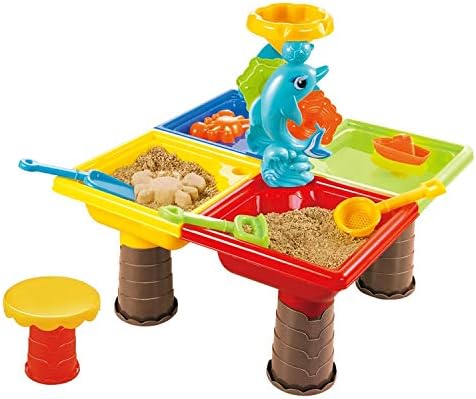 Beach Toys - Juego de mesa de actividades de arena y agua, 25 piezas con delfín