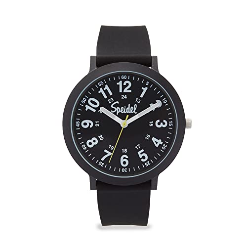 Montre Eco Color Pop Speidel noire avec son bracelet en silicone de 18mm