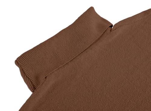 Image of yoeasy Women's Turtleneck Oversized Long Batwing Sleeve Pullover Sweater Spilt Hem Knit Sweater