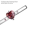 PANDORA You & Me Sparkling Red Heart Ring - Sterling Silver Ring for Women - Layering or Stackable Ring - Gift for Her - Sterling Silver with Red Cubic Zirconia