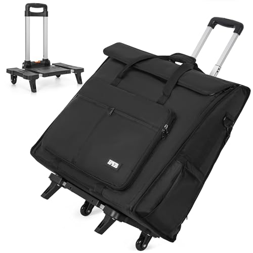 Image of Rolling Travel Carrying Tote Bag with Wheels Compatible with Apple iMac Desktop Computer for 27 inch Monitor and Accessories
