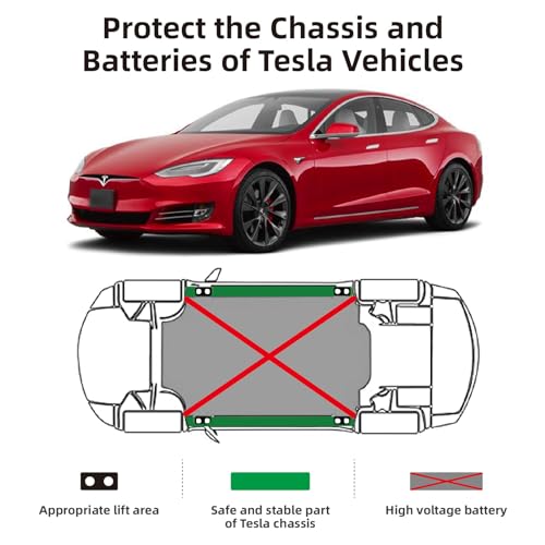 Image of Big RED ATSLS001R-1 Lifting Jack Pads (4) for Tesla Models 3 /S /X /Y: Enhanced Durability and Non-Slip Grip, Safely Lift /Secure Your Tesla, Protects Battery, Chassis, Paint