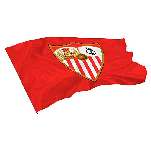 SFC SEVILLA FUTBOL CLUB F.C Bandeira de trama escudo, vermelha, 150 x 100 cm