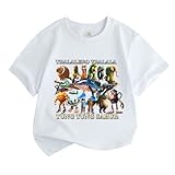 [VCSSEOIWA] イタリアンブレインロット Tシャツ キッズ TungTungTungSahur キャラクタープリント 半袖 丸首 コットン 子供服 夏服 カジュアル おしゃれ 誕生日プレゼント男の子女の子兼用 120 白