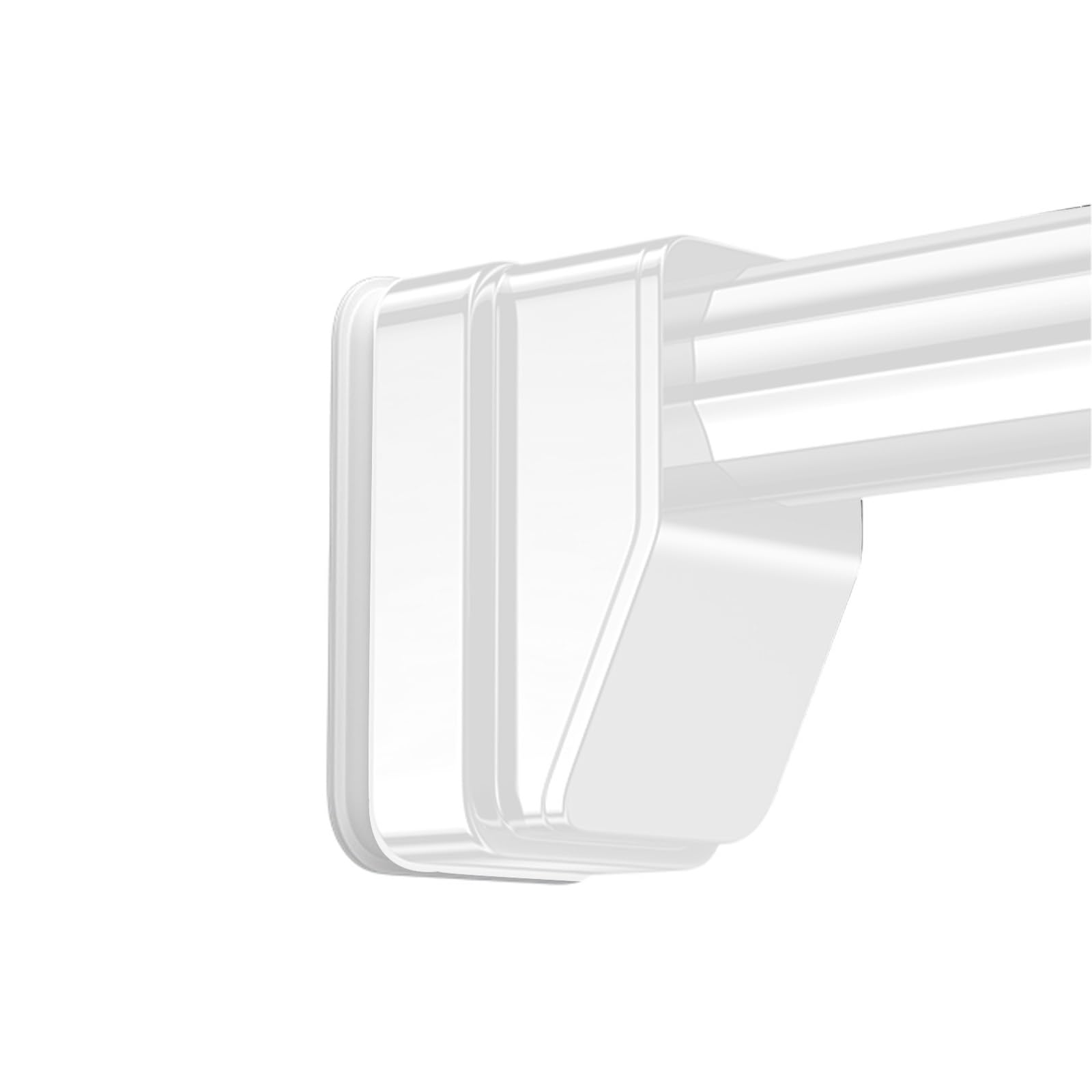 Barre de rideau télescopique blanche 260-350cm en acier inoxydable sans perçage pour pergola