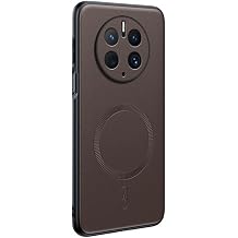 Pzwoxukhov Compatible with Huawei Mate 50 Pro Case Cover,PU Leather,Shockproof Phone Case,Compatible with MagSafe,Compatible with Huawei Mate 50 Pro Case Brown