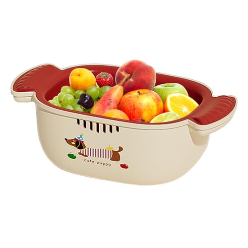Tuxuseo Colador y colador para la cocina y la cesta de lavado – Espaguetis ahorra espacio para ensalada de espaguetis