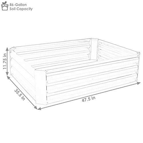 Sunnydaze HB-437 4X3X1 Ft Rectangular Galvanized Steel Raised Garden Bed Kit thumb #3