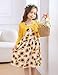 5T 6T Dresses Girl Sunflower Dress Size 5 6 Toddler Girls Yellow Cardigan Set Fall 2 Piece Casual Ruffle Outfits Kids Long Sleeve Winter Cotton Clothes for Photograph