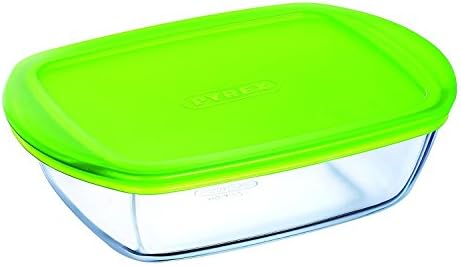 Shallow Rectangular Pyrex Pyrex Transparent Rectangular Dish With Lid, (23x15cm), 1 L, Packaging ...