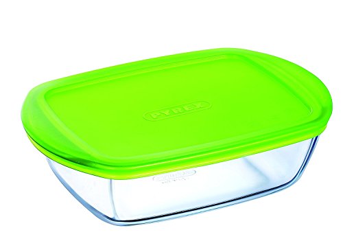 Pyrex 4936460 Cook&store Plat À Four En Verre Rectangulaire Avec Couvercle 23x15 Cm