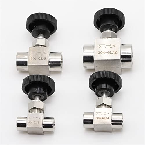 Válvula de control de flujo de media pulgada BSP de acero inoxidable 304 6