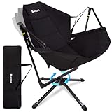AKSOUL Swivel Hammock Chair Camping: Swing Folding Camp Reclining Chairs - Foldable Rocking Portable Adults Recliner Swinging Lounger for Outdoor Lawn Beach Travel